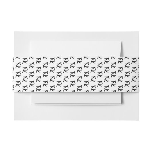 Crazy Chicken Footprint Pattern Belly Band Uitnodigingen Wikkel (Voorkant Voorbeeld)