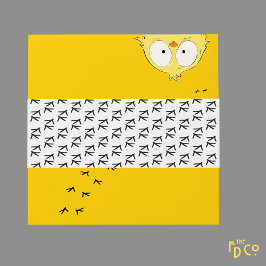 Crazy Chicken Footprint Pattern Belly Band Uitnodigingen Wikkel