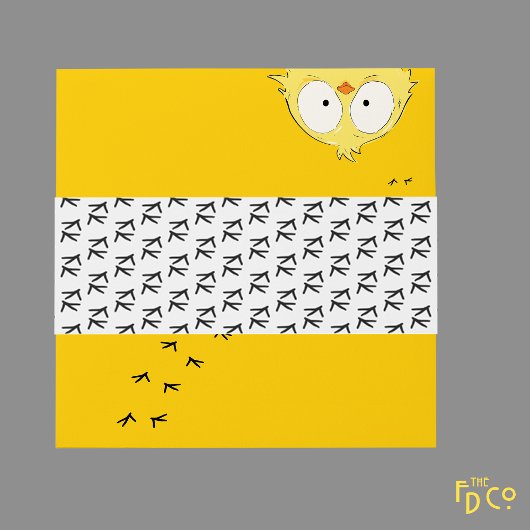 Crazy Chicken Footprint Pattern Belly Band Uitnodigingen Wikkel