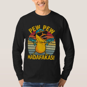 Crazy Chicken Gangster Pew Pew T-shirt