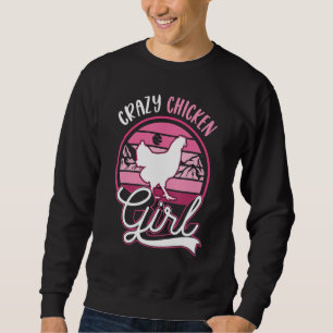 Crazy Chicken Girl Farmer Trui