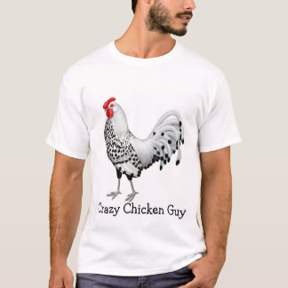 Crazy Chicken Guy Mannen T-Shirt