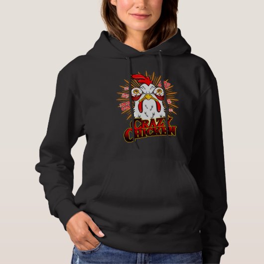 Crazy Chicken Hoodie (Voorkant)
