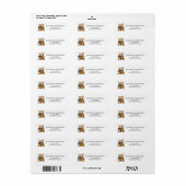 Crazy Chicken Lady Boerderij Pret Adres Etiket (Full Sheet)