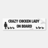 Crazy Chicken Lady Bumpersticker (Voorkant)