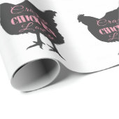 Crazy Chicken Lady Cadeaupapier (Rol Hoek)