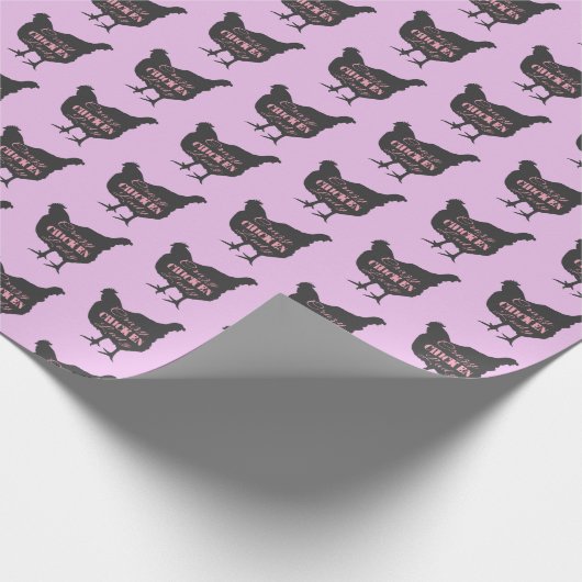 Crazy Chicken Lady Cadeaupapier (Hoek)