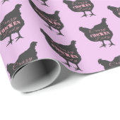 Crazy Chicken Lady Cadeaupapier (Rol Hoek)