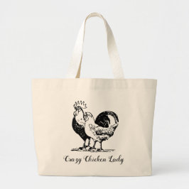 Crazy Chicken Lady Canvas tas