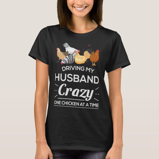 Crazy Chicken Lady Chicken T-shirt (Voorkant)
