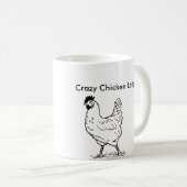 Crazy Chicken Lady Coffee Mok (Voorkant rechts)