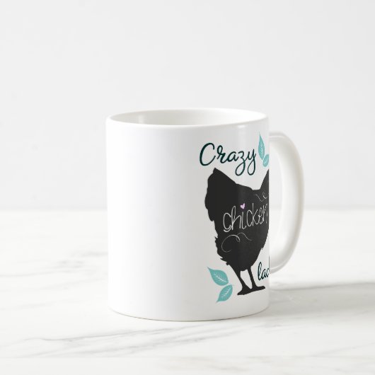Crazy Chicken Lady Coffee Mok (Voorkant rechts)