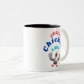 Crazy Chicken Lady Coffee Mok - Leuk en functionee (Voorkant rechts)