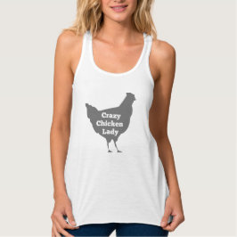 Crazy Chicken Lady dark grijs Tanktop