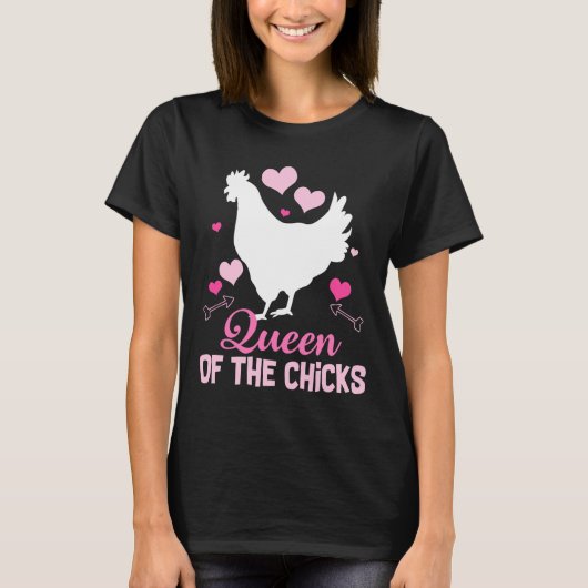 Crazy Chicken Lady Farming T-shirt (Voorkant)