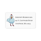 Crazy Chicken Lady Funny Hen Haan Haan Boerderij L Etiket (Voorkant)