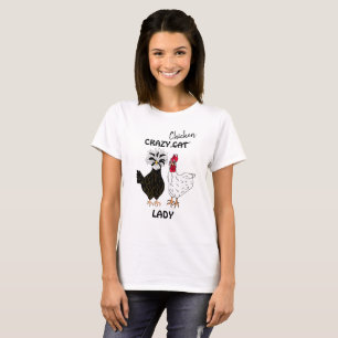 Crazy Chicken Lady Humor T-shirt