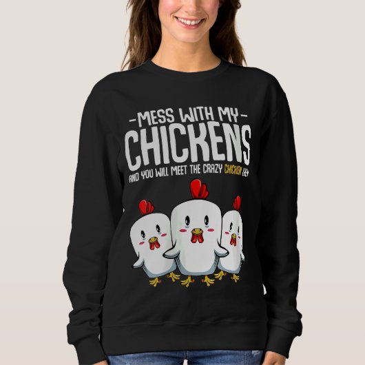 Crazy Chicken Lady-idee Trui (Voorkant)
