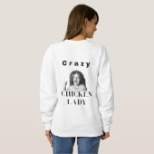 Crazy Chicken Lady, kippen, humor, grappig Trui (Achterkant volledig)