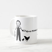 Crazy Chicken Lady Koffiemok (Voorkant links)