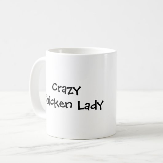 Crazy Chicken Lady Koffiemok (Voorkant links)