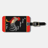 Crazy Chicken Lady l Memphis Style Rooster Bagagelabel (Voorkant horizontaal)