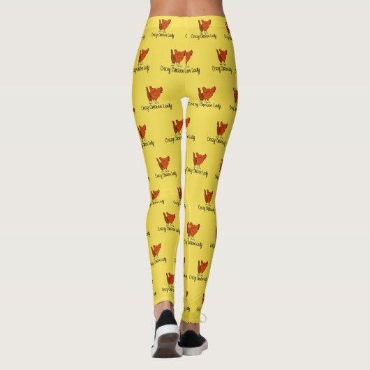 Crazy chicken Lady Leggings (Achterkant)