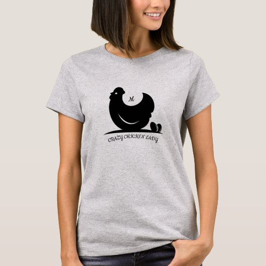 Crazy Chicken Lady Monogram T-shirt (Voorkant)