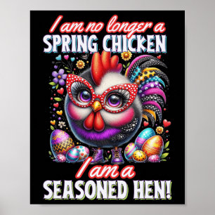 Crazy Chicken Lady Niet Een Lentekip Paasfeest Zee Poster
