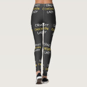 Crazy Chicken Lady, Novelty Chicken Thleed Leggings (Achterkant)
