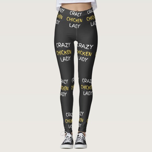 Crazy Chicken Lady, Novelty Chicken Thleed Leggings (Voorkant)