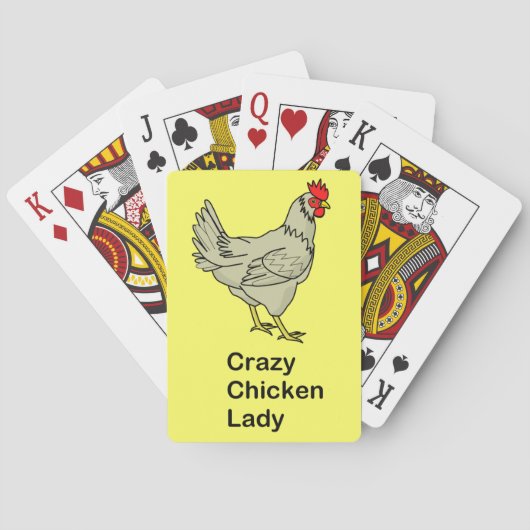 Crazy Chicken Lady Pokerkaarten (Achterkant)