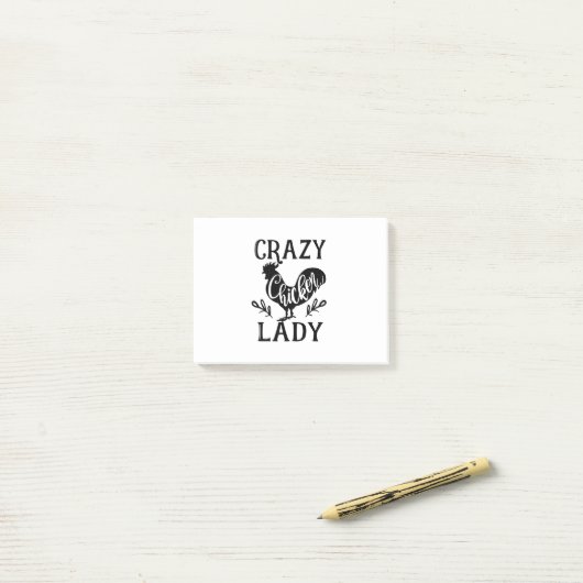 Crazy Chicken Lady Post-it® Notes (Op bureau)
