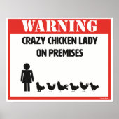 Crazy Chicken Lady Poster (Voorkant)
