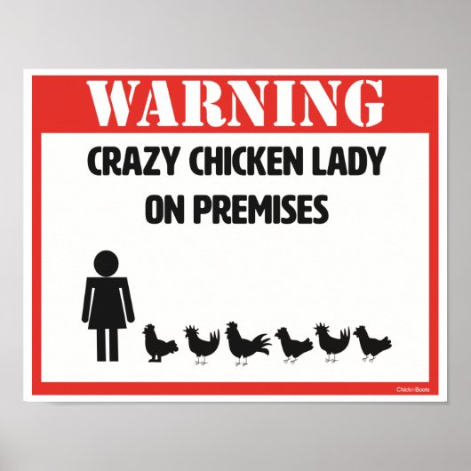 Crazy Chicken Lady Poster (Voorkant)