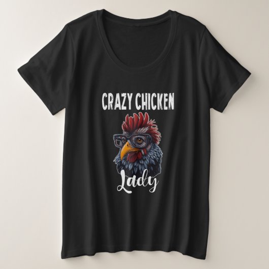 Crazy Chicken Lady Shirt Vrouwen Schattig Boerderi (Design voorkant)