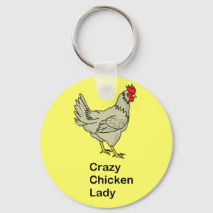 Crazy Chicken Lady Sleutelhanger