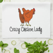 Crazy Chicken Lady Theedoek (Gevouwen)