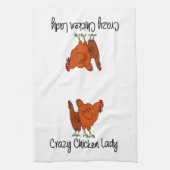 Crazy Chicken Lady Theedoek (Verticaal)