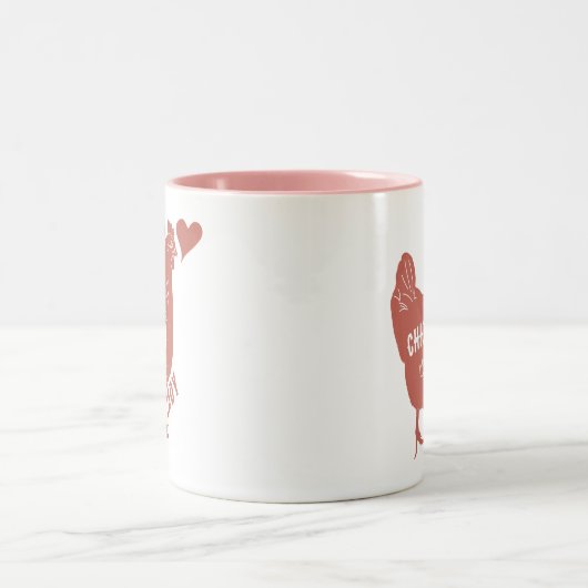 Crazy Chicken Lady Tweekleurige Koffiemok (Center)