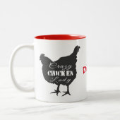 Crazy Chicken Lady Tweekleurige Koffiemok (Links)