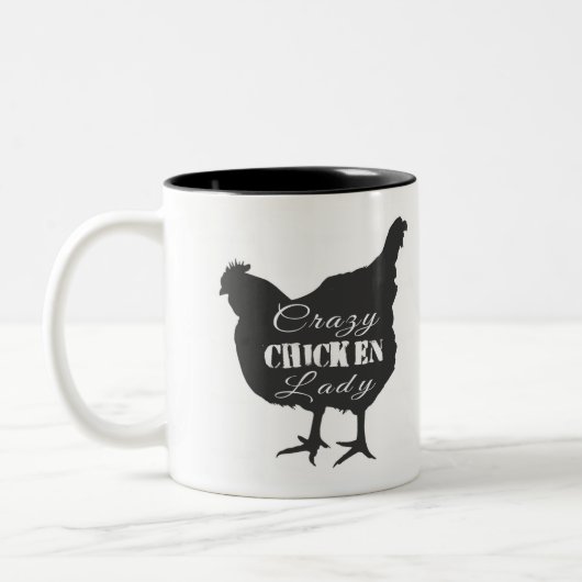 Crazy Chicken Lady Tweekleurige Koffiemok (Links)
