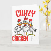 Crazy Chicken Lady Women _1  Kaart (Gele Bloem)
