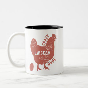Crazy Chicken Man Tweekleurige Koffiemok