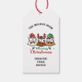 Crazy Chicken Merry Christmas Egg Carton Cadeaulabel (Voorkant)