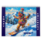 Crazy Chickens 2026 Calendar Kalender (Hoes)