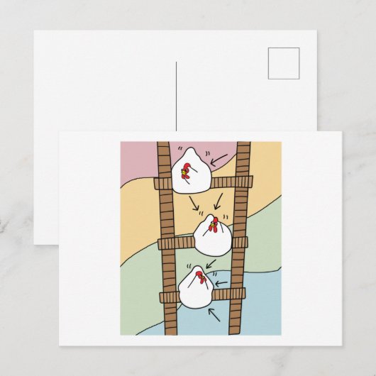 Crazy Chickens Funny Chicken Briefkaart (Voorkant / Achterkant)