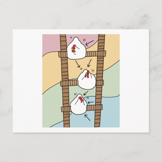 Crazy Chickens Funny Chicken Briefkaart (Voorkant)