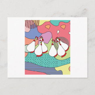 Crazy Chickens Funny Chicken Briefkaart