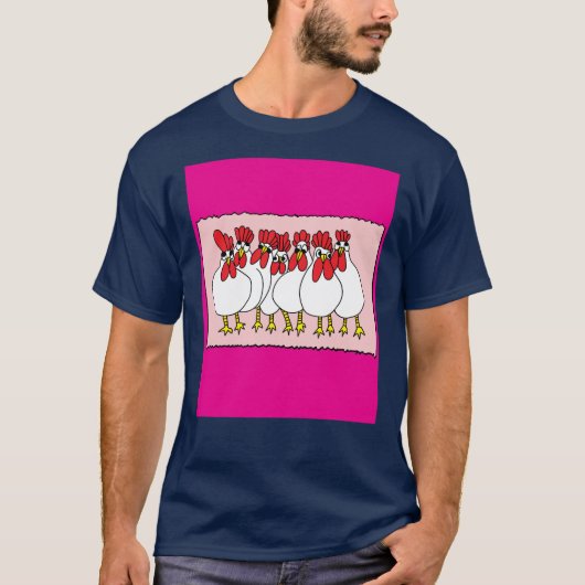 Crazy Chickens Funny Chicken T-shirt (Voorkant)